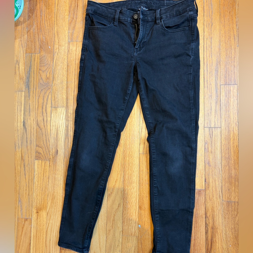 American Eagle Black Skinny Jeans Size 10